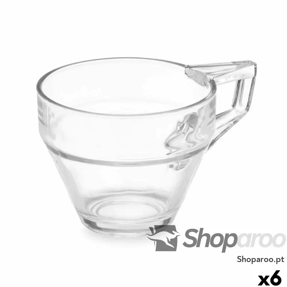 Chávena para café e chá Vivalto ZLQ02/BHA6 Transparente Vidro 199 ml (6 Unidades)