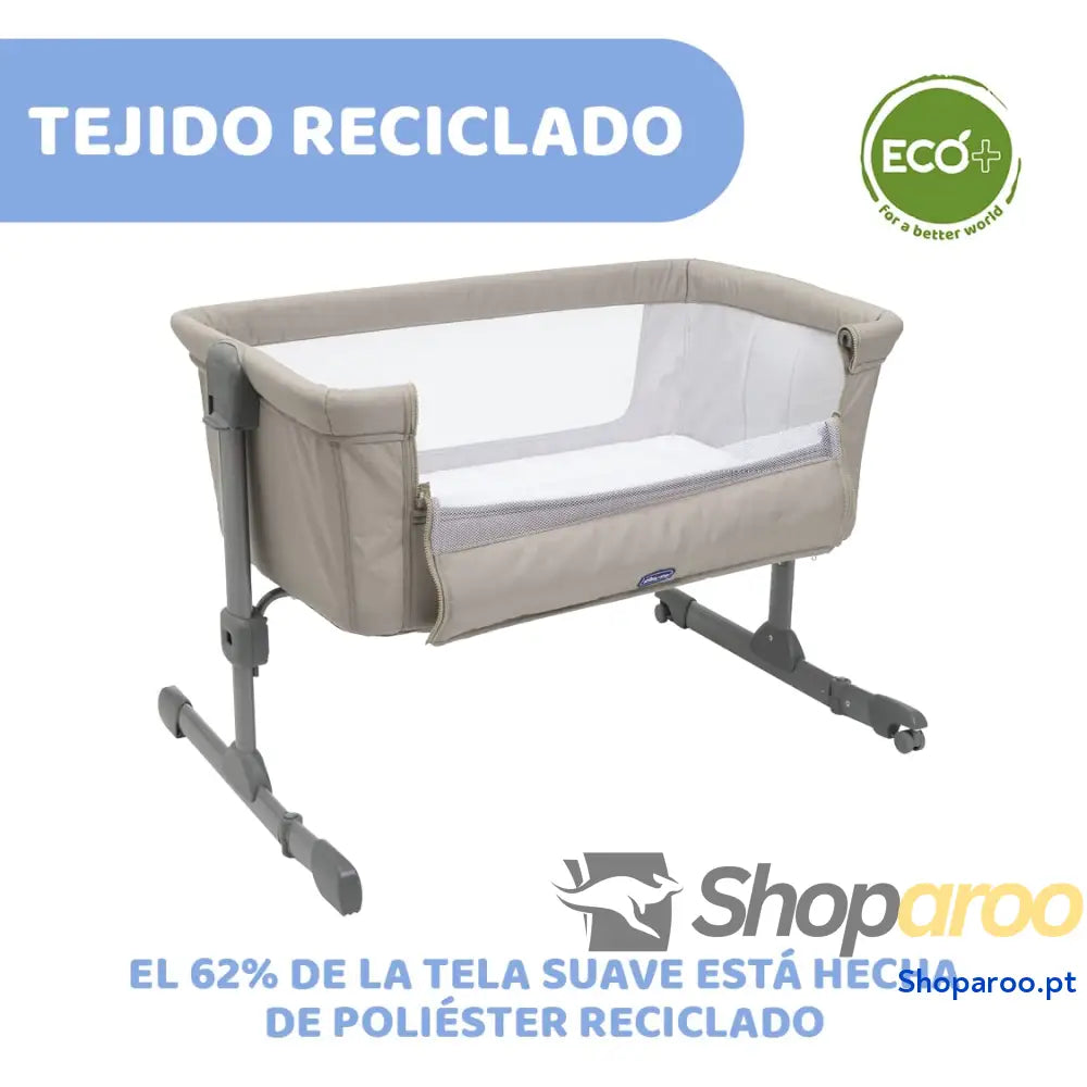 Chicco Next2Me Essential Cuna para Recién Nacido Sostenible Compatible con Diferentes Camas Altura Ajustable Inclinable