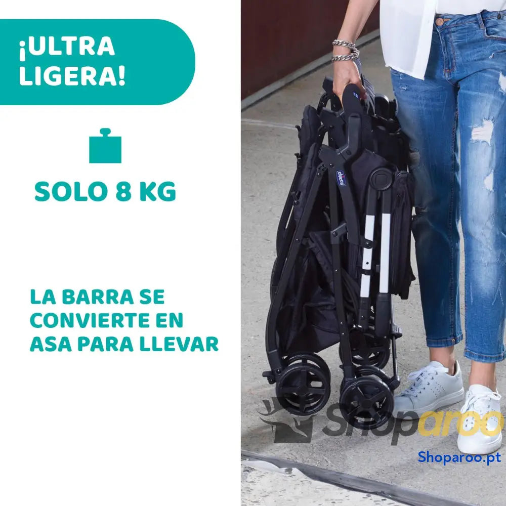 Chicco OHlalà Twin Cadeira de passeio gémeas meses a 15 kg para botões punho e irmãos carrinho duplo reclinável
