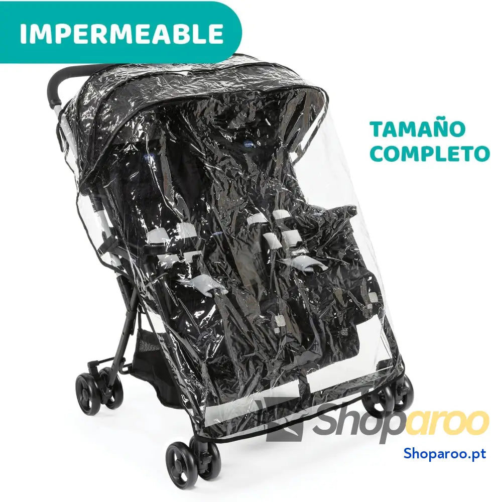 Chicco OHlalà Twin Cadeira de passeio gémeas meses a 15 kg para botões punho e irmãos carrinho duplo reclinável