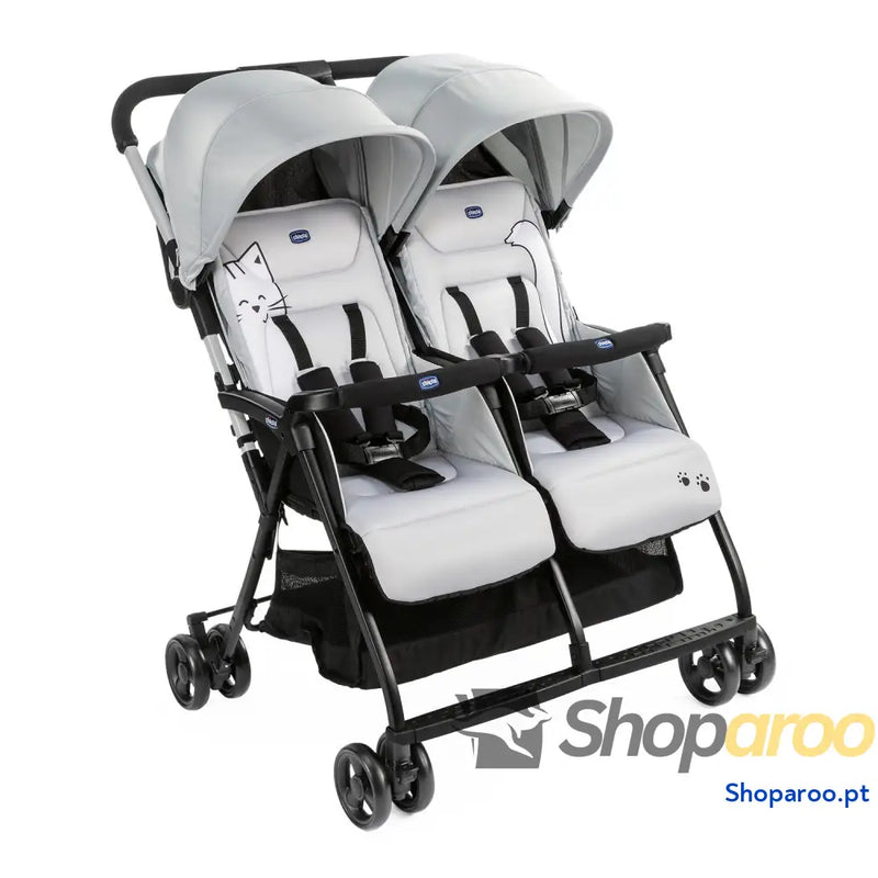 Chicco OHlalà Twin Cadeira de passeio gémeas meses a 15 kg para botões punho e irmãos carrinho duplo reclinável