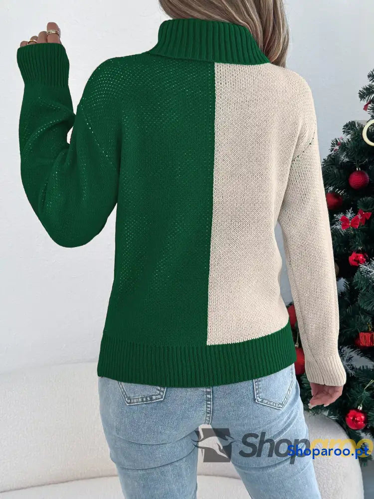 Christmas Reindeer Turtleneck Sweater