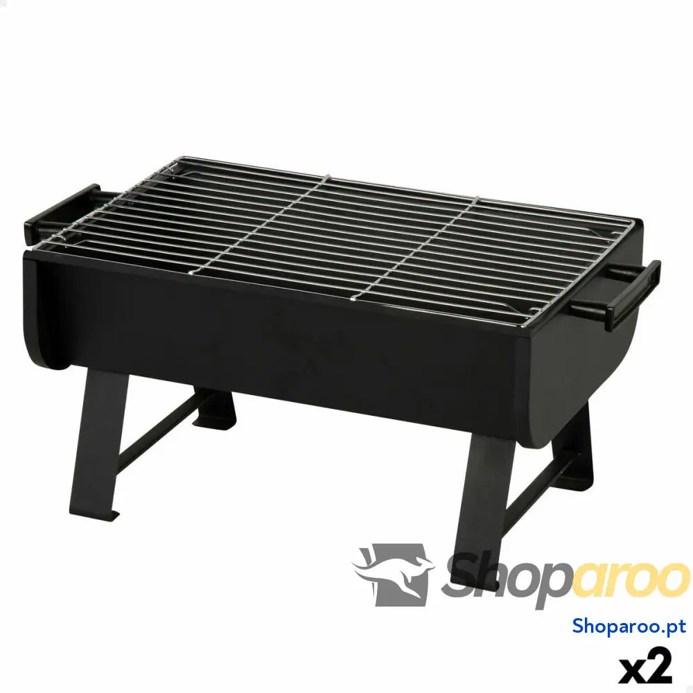 Churrasco Portátil Aktive Aço 45 x 25 x 30 cm Preto (2 Unidades)