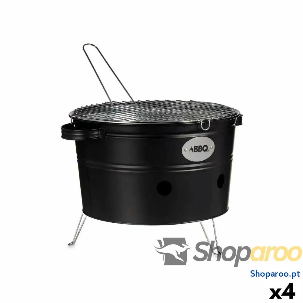 Churrasco Portátil Ferro Zinco 35 x 21 x 42 cm (4 Unidades)