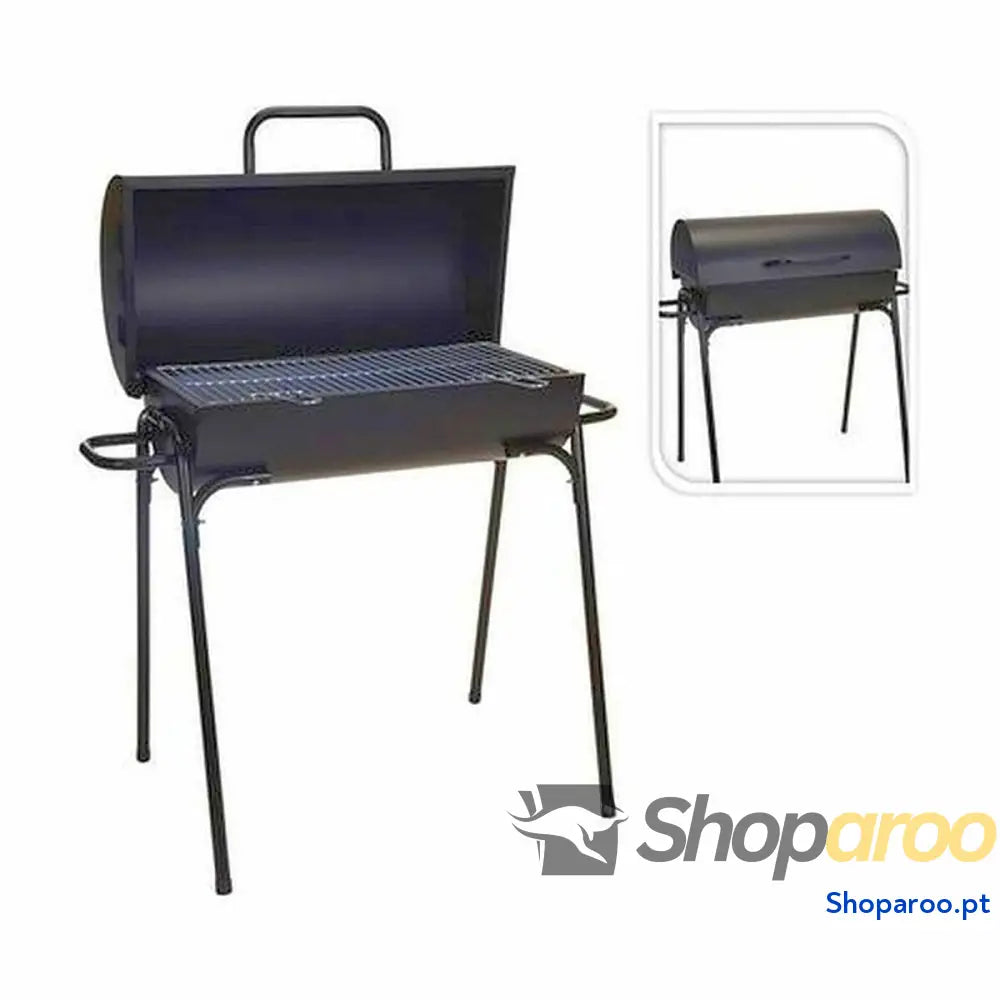 Churrasqueira a Carvão com Pernas Preto 33 x 63 x 89 cm Redonda