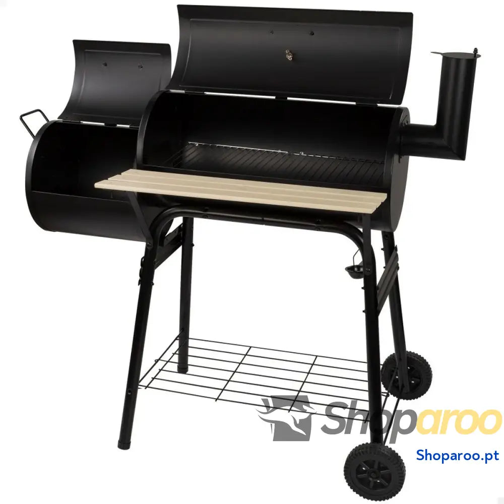 Churrasqueira a Carvão com Rodas Aktive Aço Plástico Metal Esmaltado 106 x 106 x 61 cm Preto