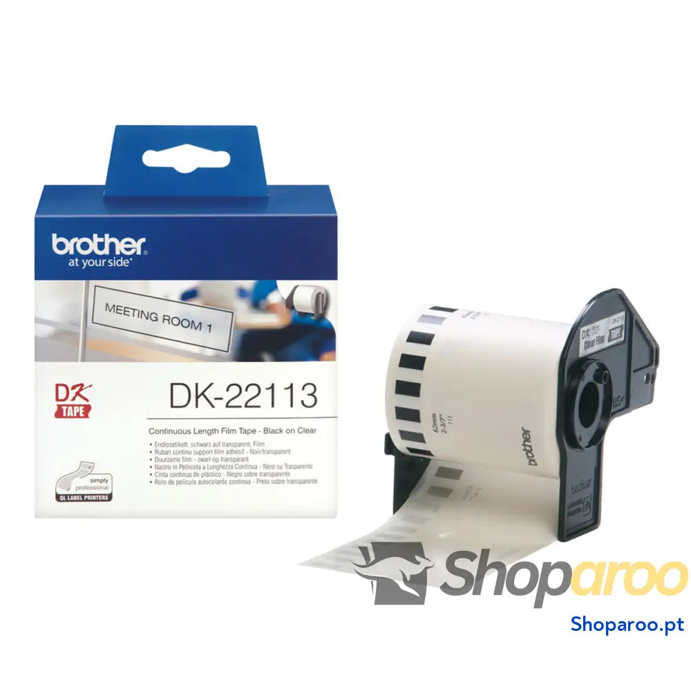 Cinta Contínua de Papel Térmico Brother DK22113 Transparente