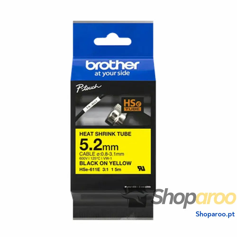 Cinta laminada para máquinas rotuladoras Brother HSE611E Preto Multicolor (1 Unidade)
