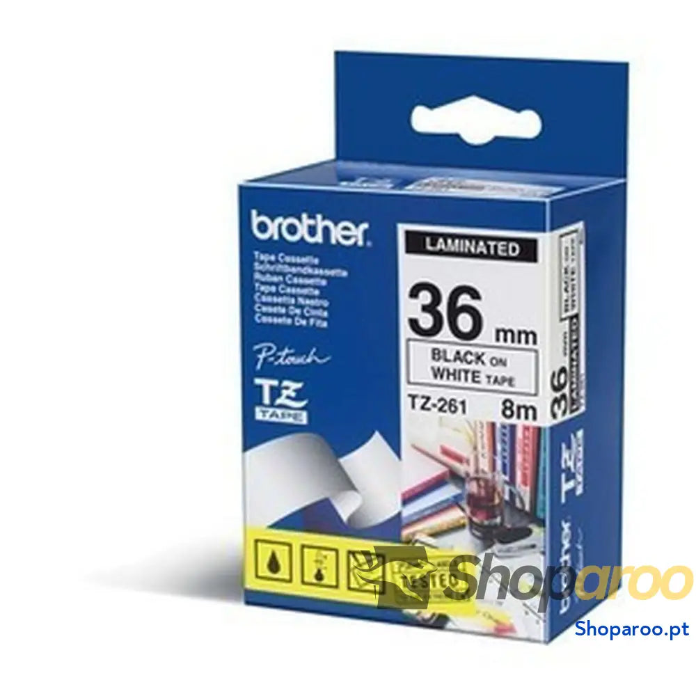 Cinta laminada para máquinas rotuladoras Brother TZe-261