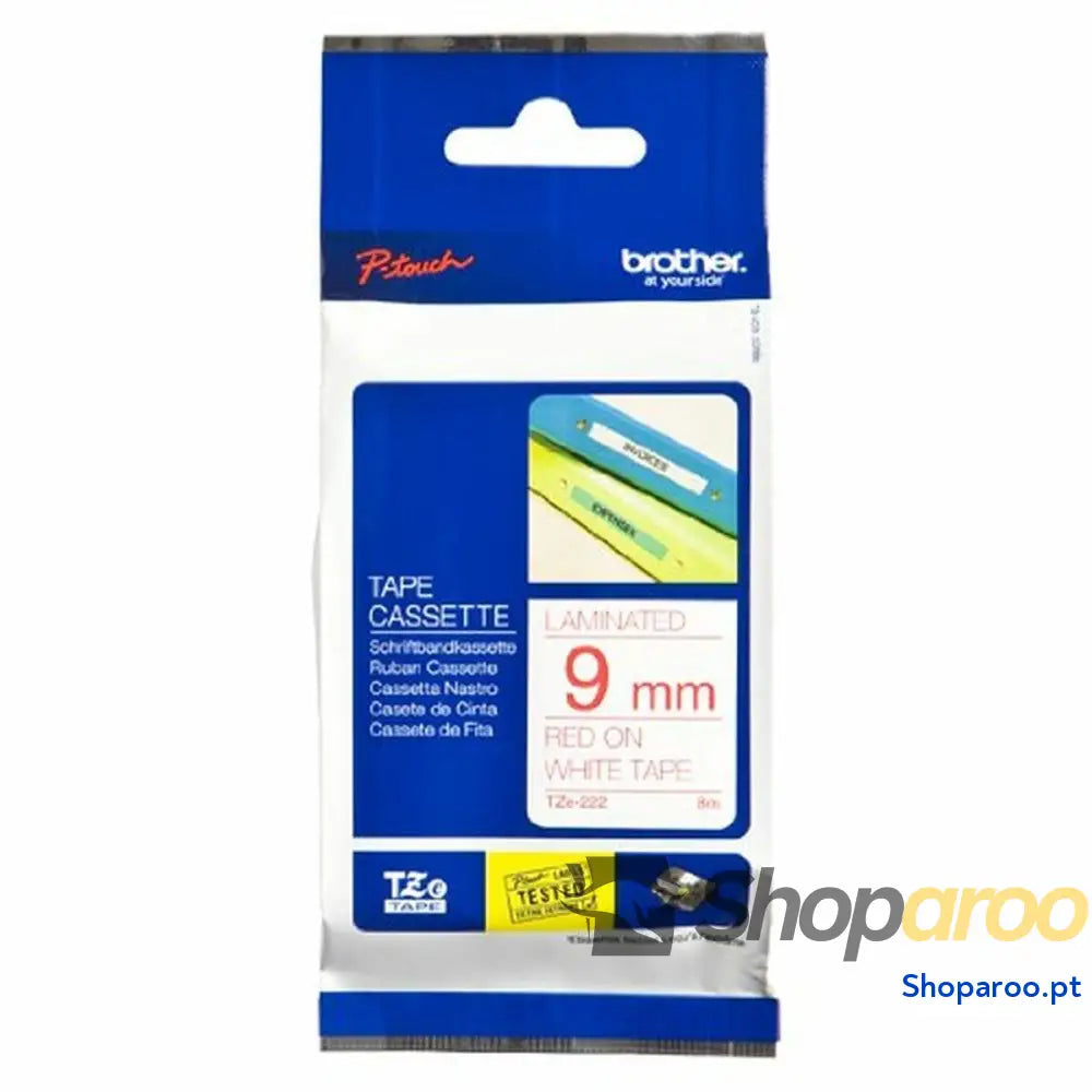 Cinta laminada para máquinas rotuladoras Brother TZE222               8 m