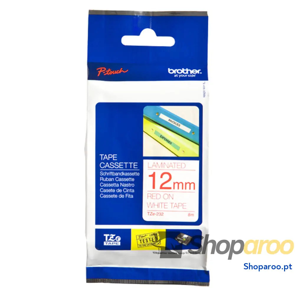 Cinta laminada para máquinas rotuladoras Brother TZE232