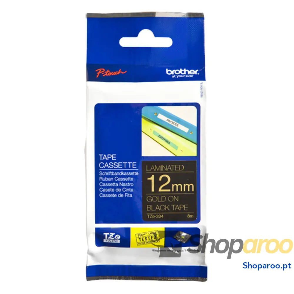 Cinta laminada para máquinas rotuladoras Brother TZE334