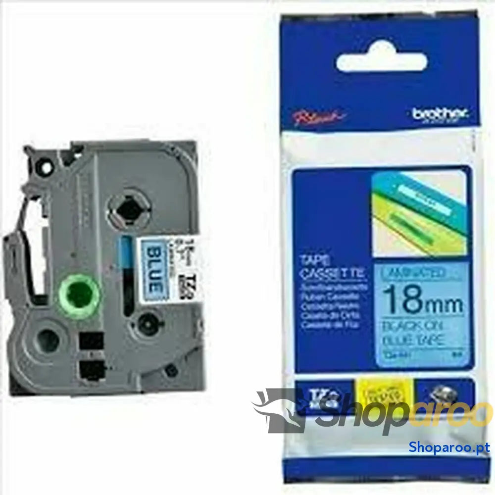 Cinta laminada para máquinas rotuladoras Brother TZE541 Preto 18mm