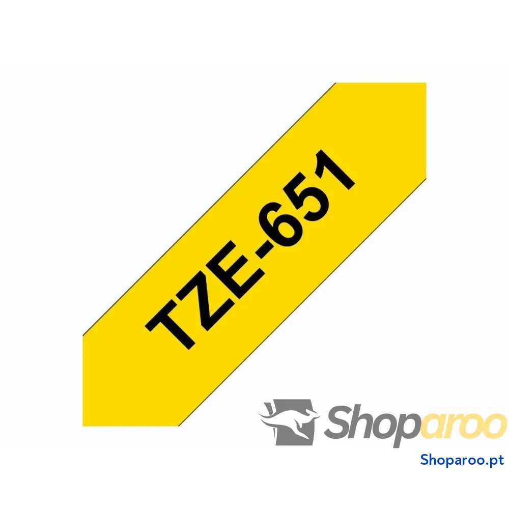 Cinta laminada para máquinas rotuladoras Brother TZE651 Preto