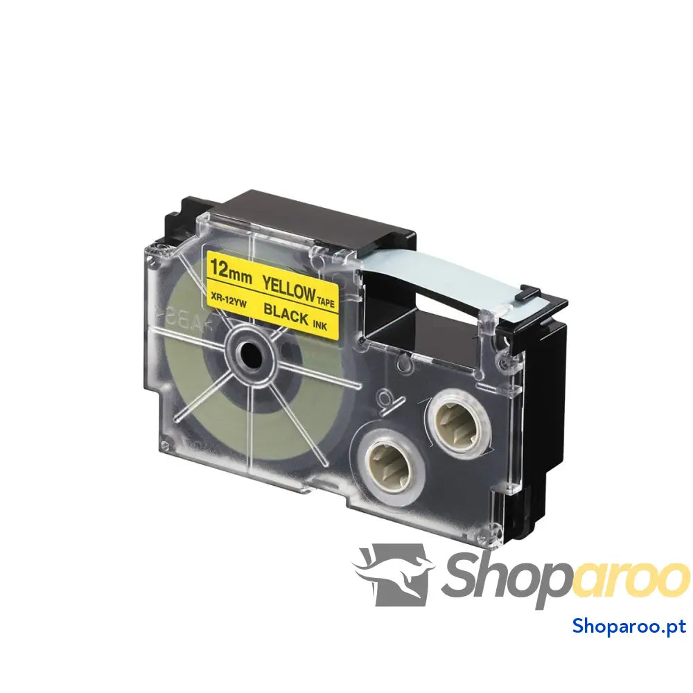 Cinta laminada para máquinas rotuladoras Casio XR-11YW Amarelo Preto