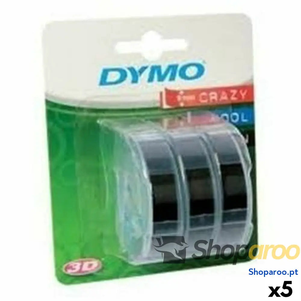Cinta laminada para máquinas rotuladoras Dymo 84773 9 mm x 3 m Preto Branco (5 Unidades)