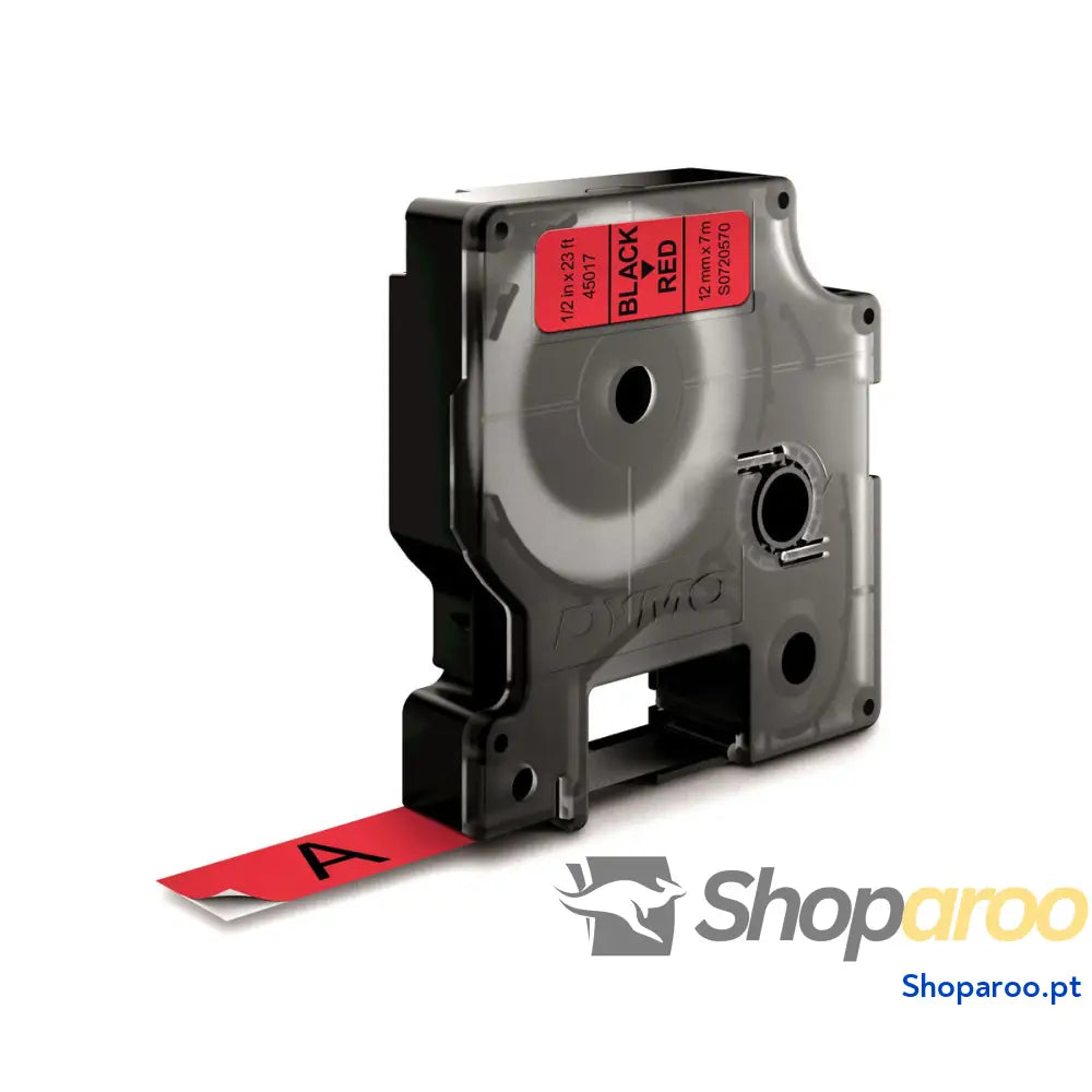 Cinta laminada para máquinas rotuladoras Dymo LM D1 Preto/Vermelho