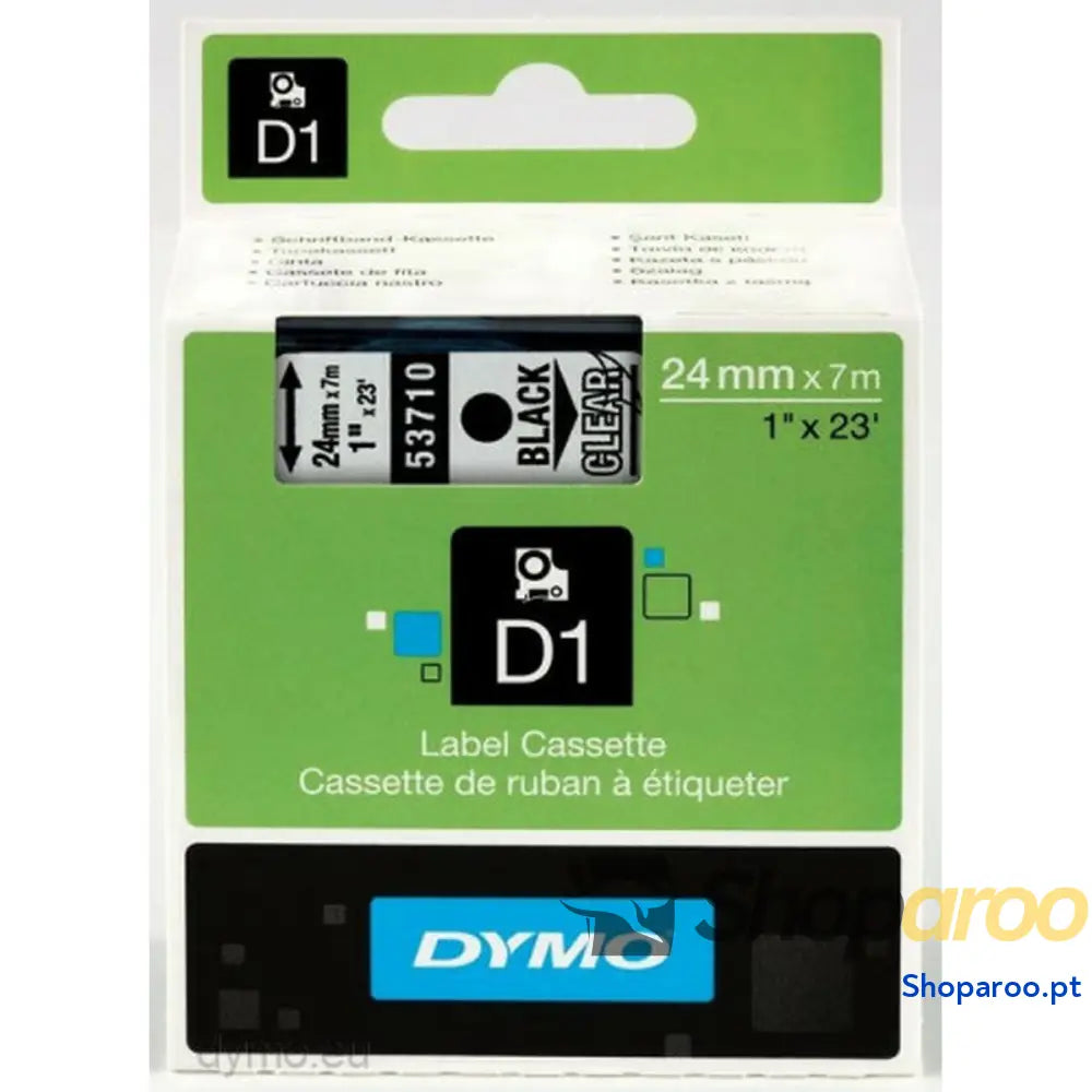 Cinta laminada para máquinas rotuladoras Dymo S0720920 Preto 24 mm