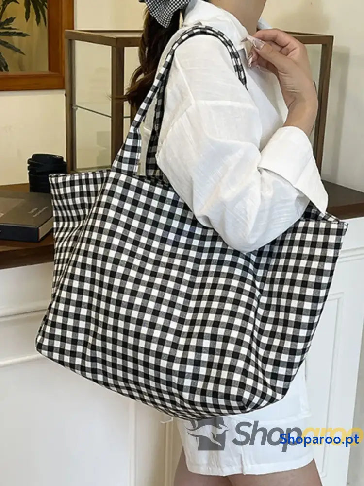 Classic Plaid Tote Bag