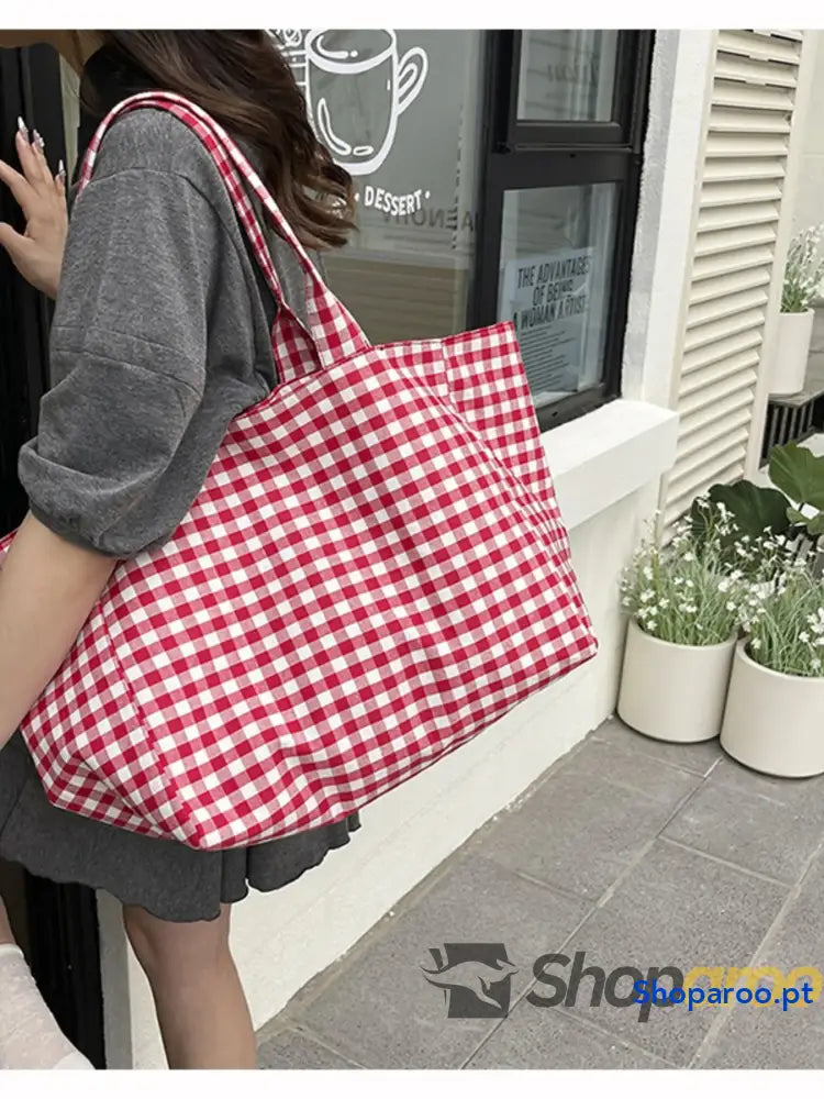 Classic Plaid Tote Bag
