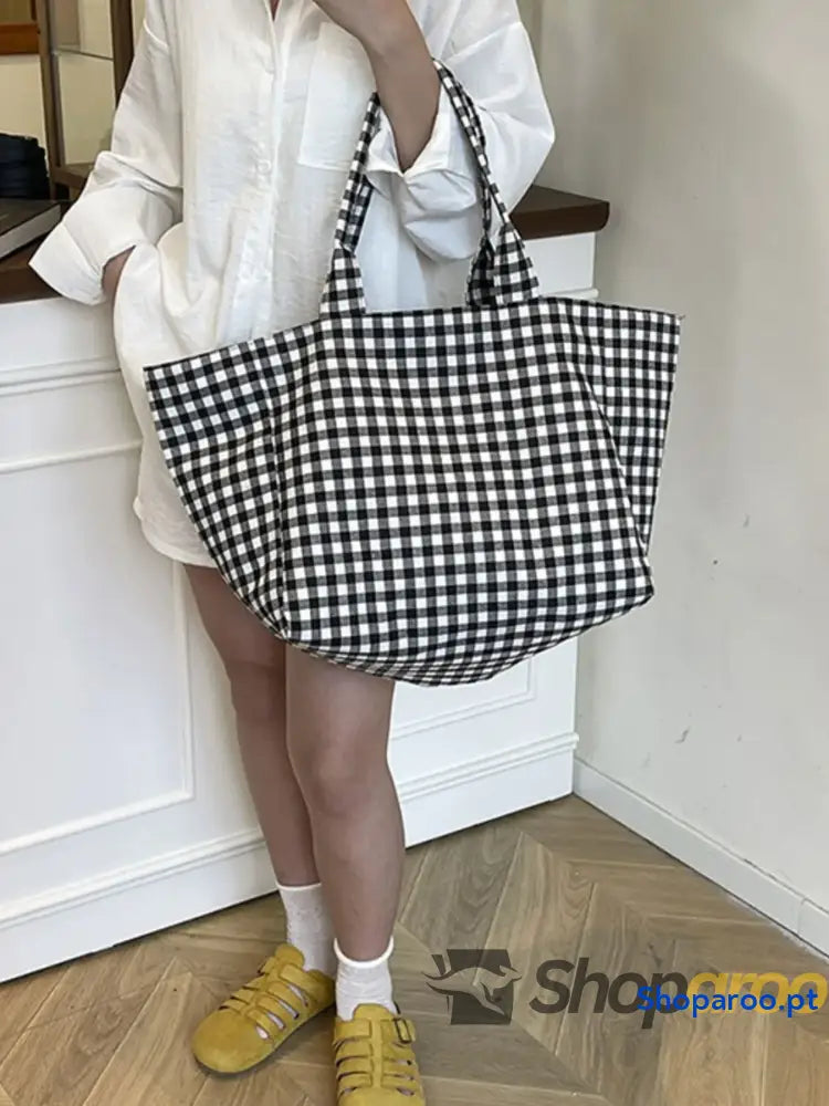 Classic Plaid Tote Bag
