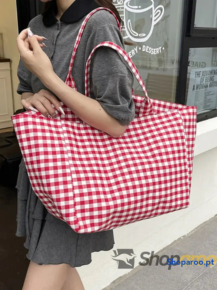 Classic Plaid Tote Bag