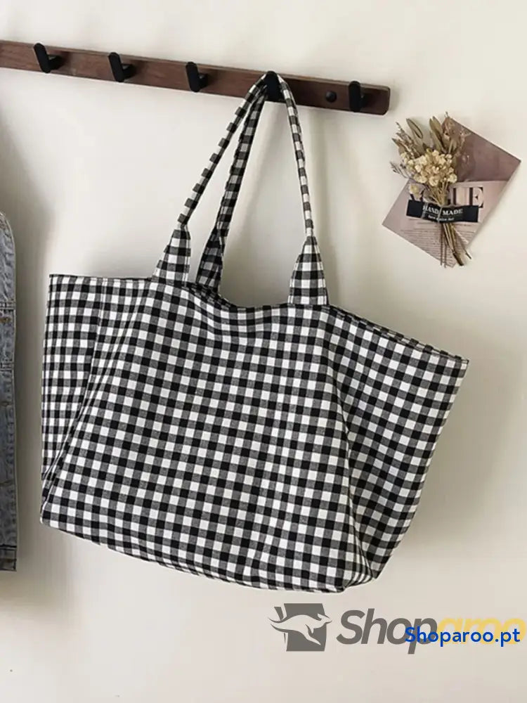 Classic Plaid Tote Bag