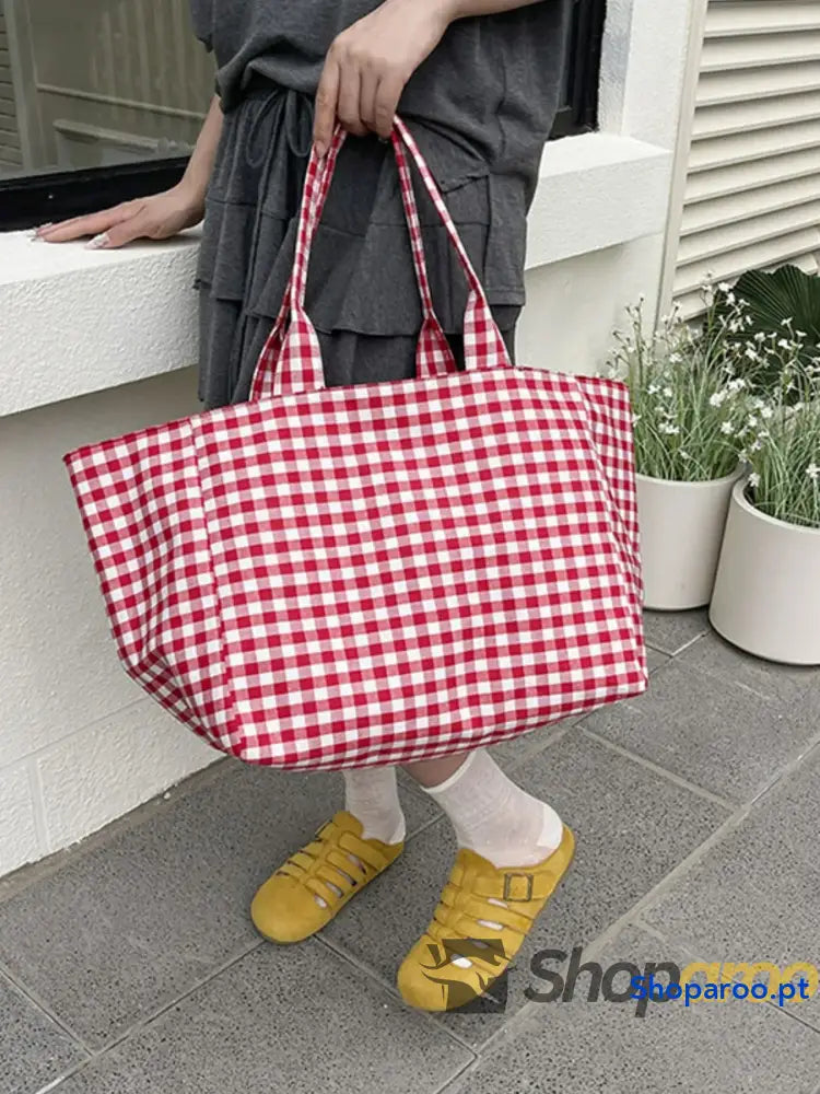 Classic Plaid Tote Bag