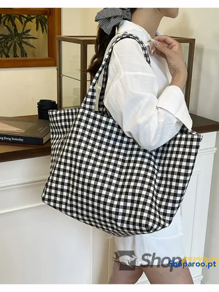 Classic Plaid Tote Bag