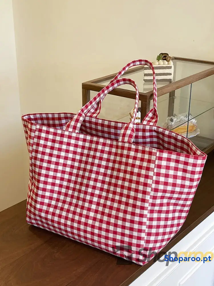 Classic Plaid Tote Bag