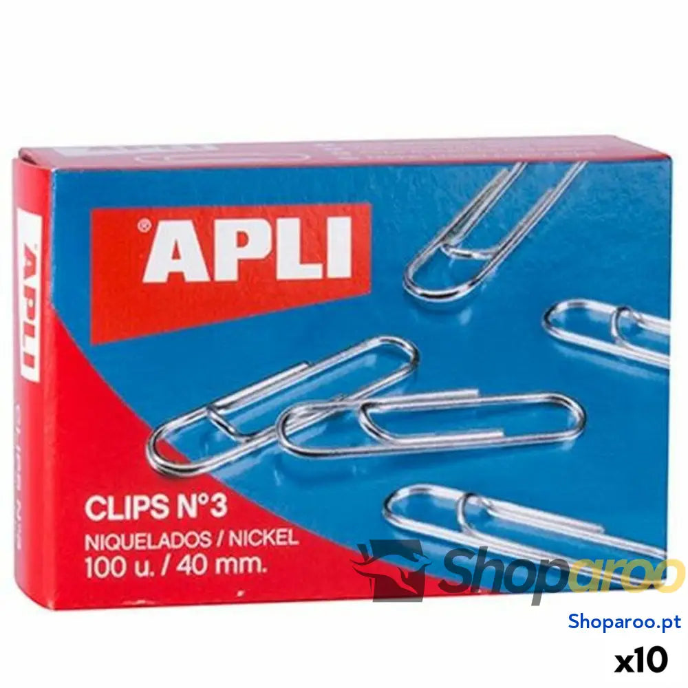 Clipes Apli Nº 3 Níquel 40 mm (10 Unidades)