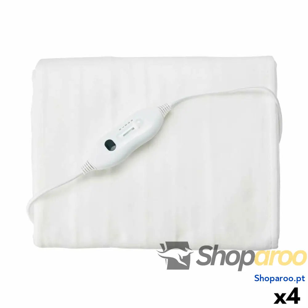 Cobertor Elétrico 60 W Branco Poliéster 80 x 1 x 150 cm (4 Unidades)