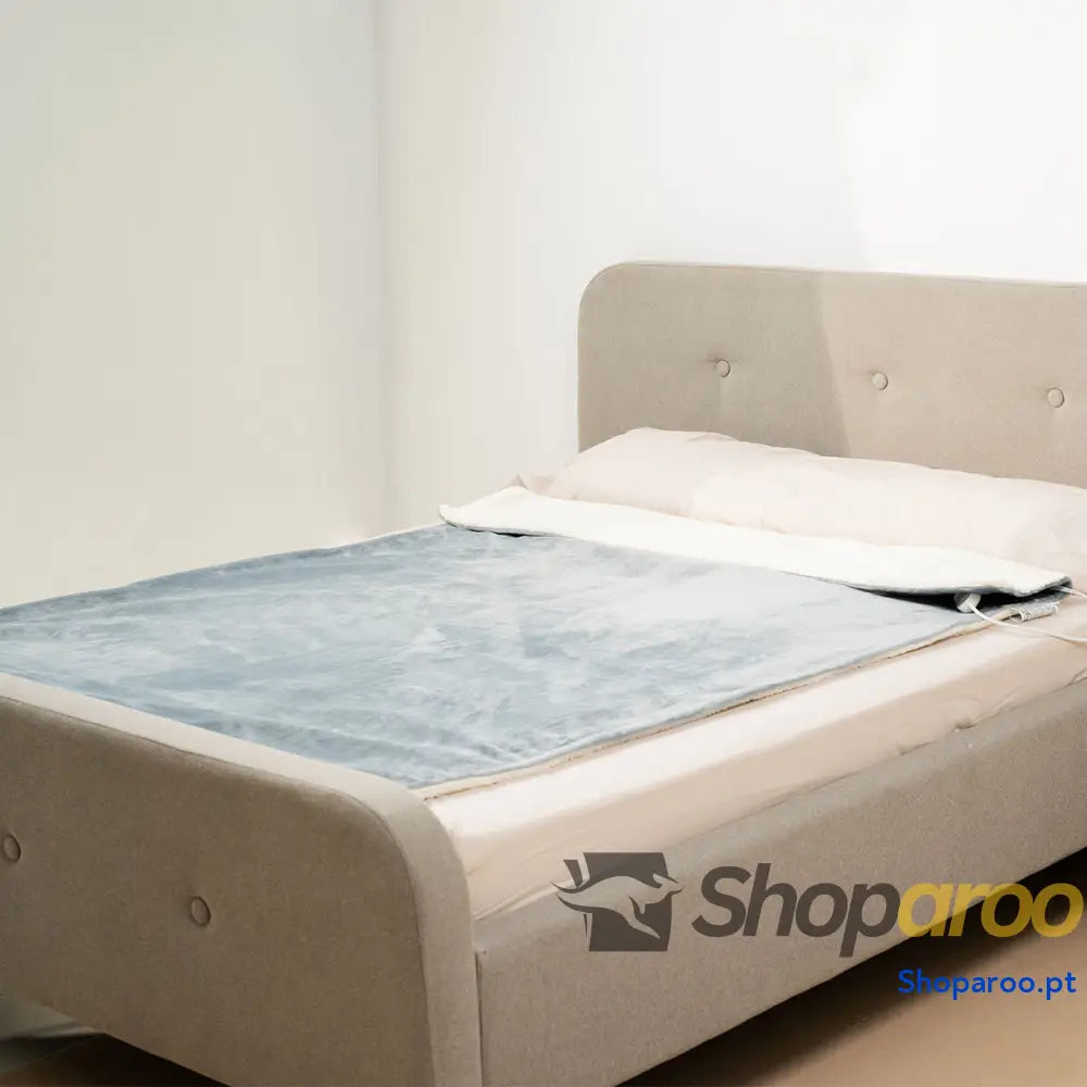 Cobertor Elétrico Heklet InnovaGoods Branco Cinzento 130 x 180 cm 160 W