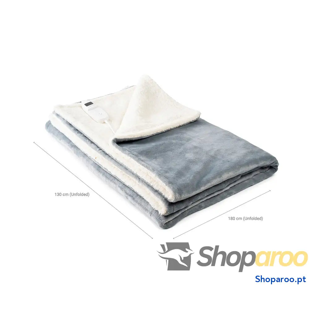 Cobertor Elétrico Heklet InnovaGoods Branco Cinzento 130 x 180 cm 160 W