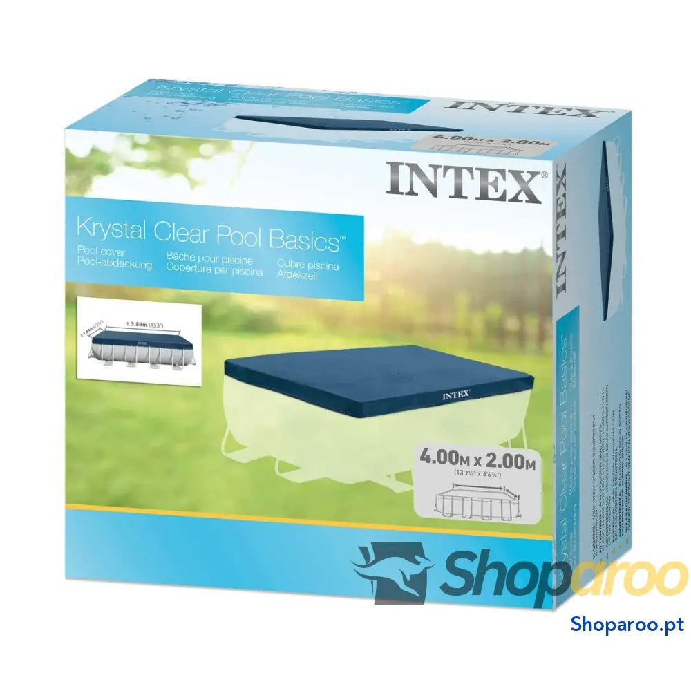 Cobertura de Piscina Intex 28037 4 x 2 m Azul Azul Marinho