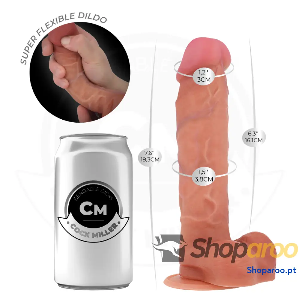 Cock Miller Dildo Articulável Hiperrealista 19,3 cm Silicone Premium