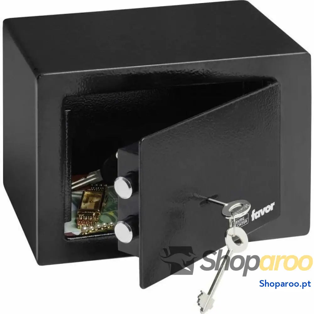 Cofre Burg Wachter 17 x 23 cm Preto Metal