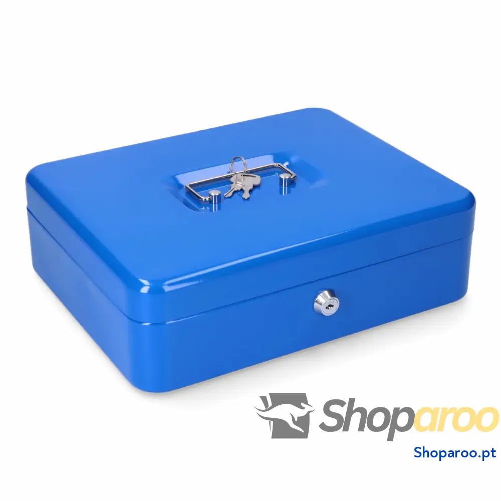 Cofre Micel CFC09 M13400 Azul Aço 30 x 24 9 cm 300 240 90 mm