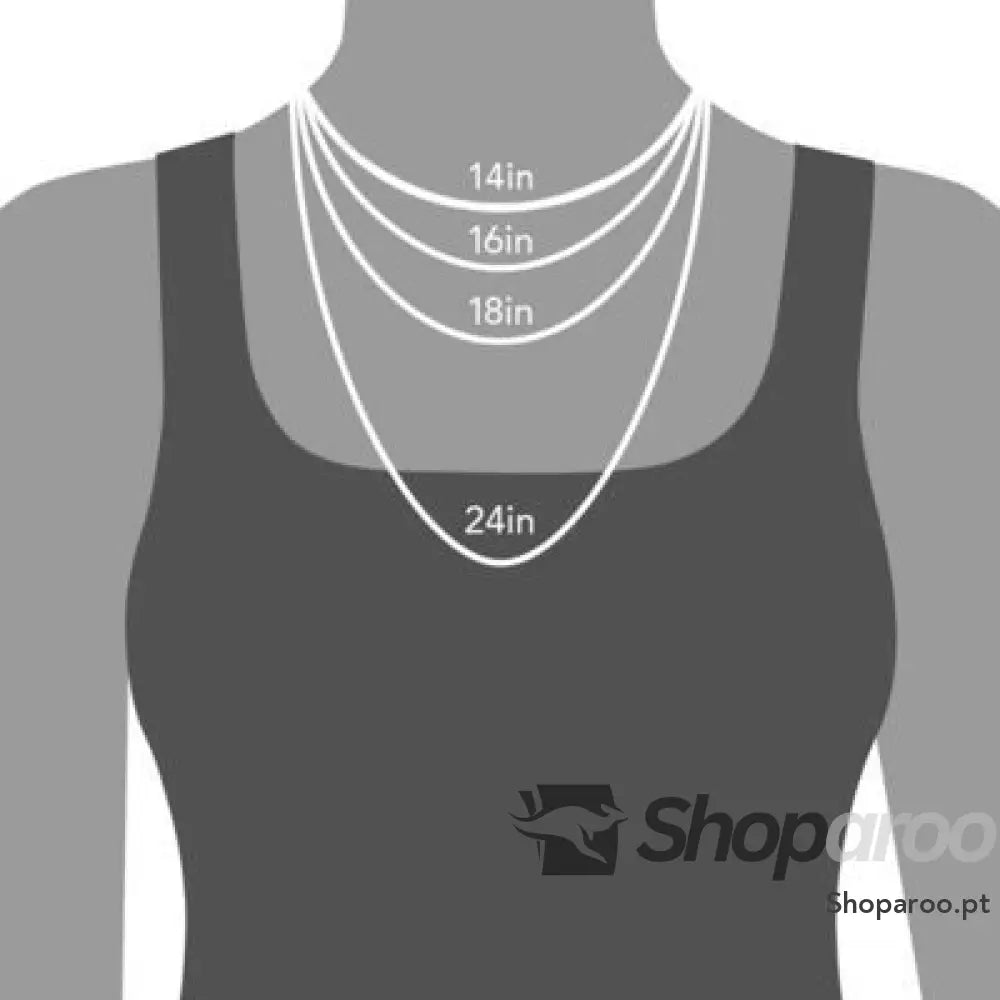 Colar com caixa de oferta em forma coração recortado e zircónias incrustadas para querida mãe