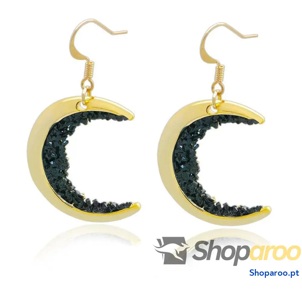 Colar de lua com strass brilhantes luxo e elegância