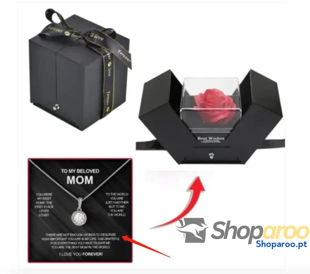 Colar Lua Cheia com Diamantes para Querida Mãe