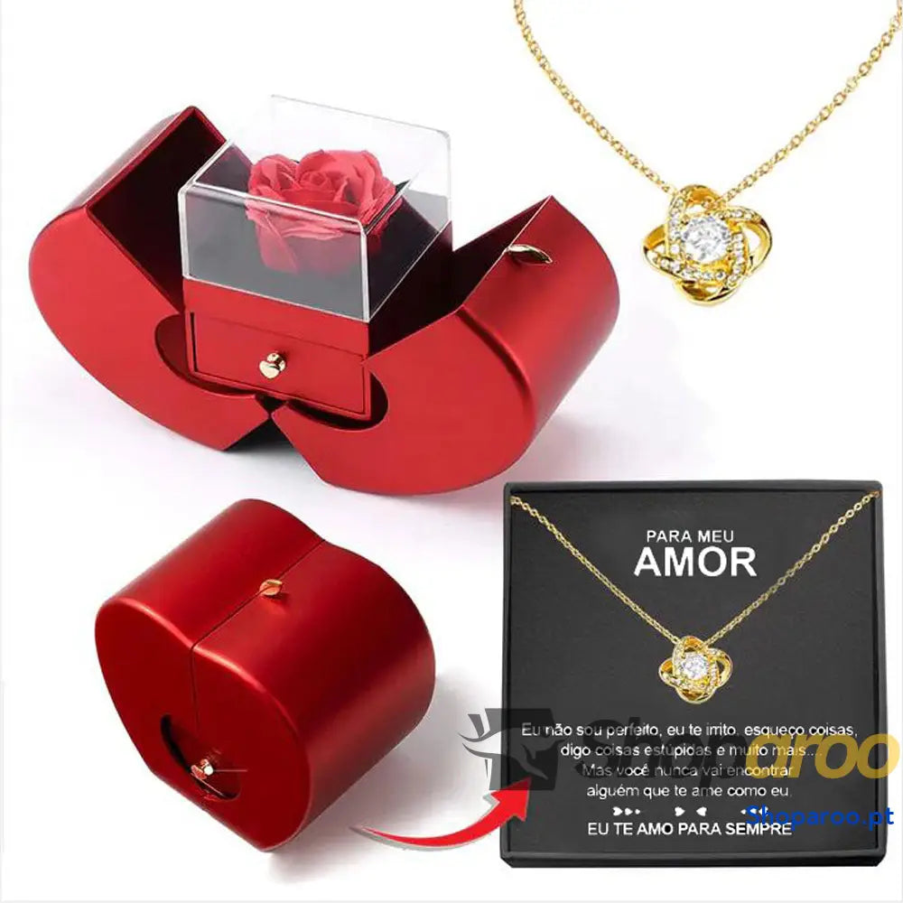 Colar Trevo de Quatro Folhas com Diamantes