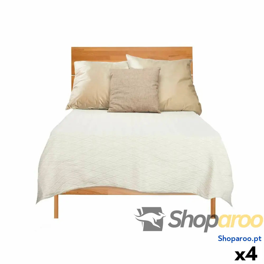 Colcha 180 x 260 cm Losangos Bege (4 Unidades)