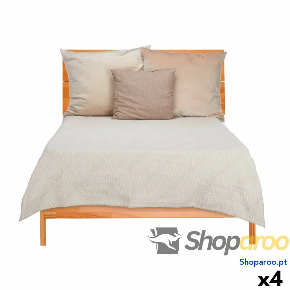 Colcha 240 x 260 cm Bege (4 Unidades)