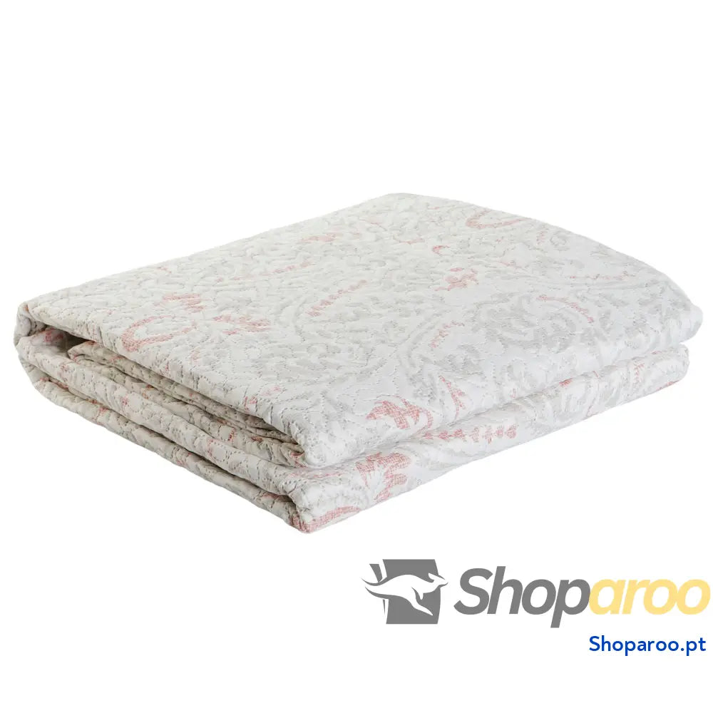 Colcha DKD Home Decor Castanho Bege Queen 270 x 270 x 1 cm