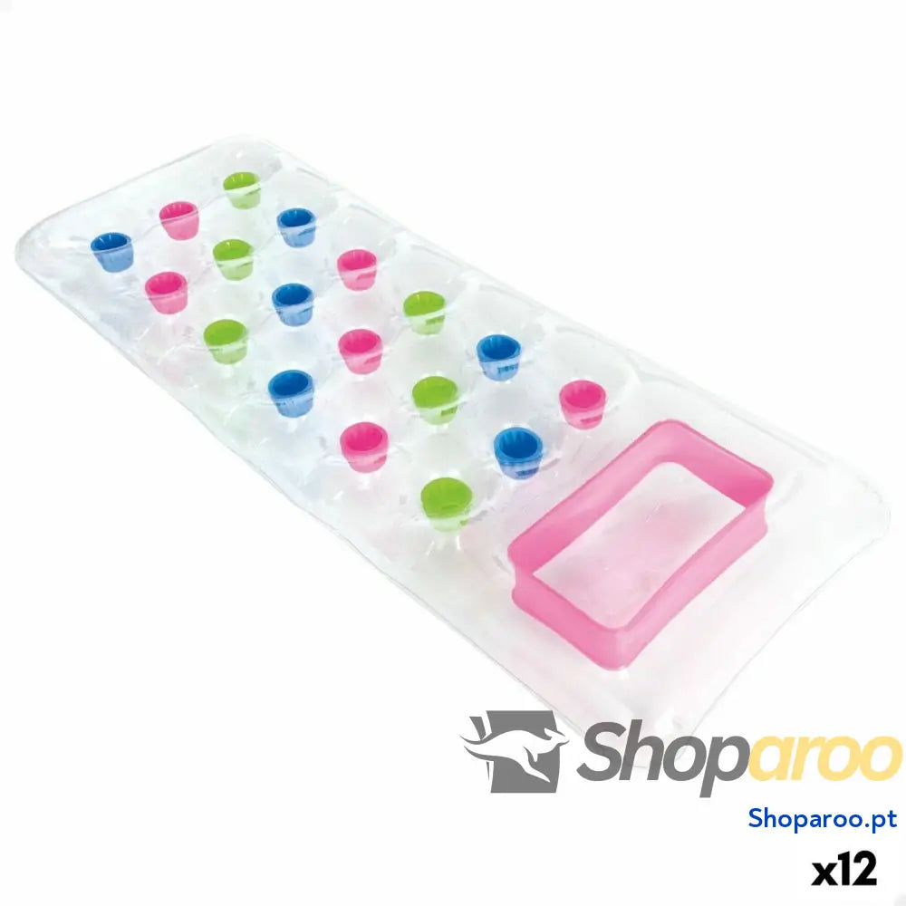 Colchão Insuflável Intex Transparente 18 Copos 188 x 17 71 cm