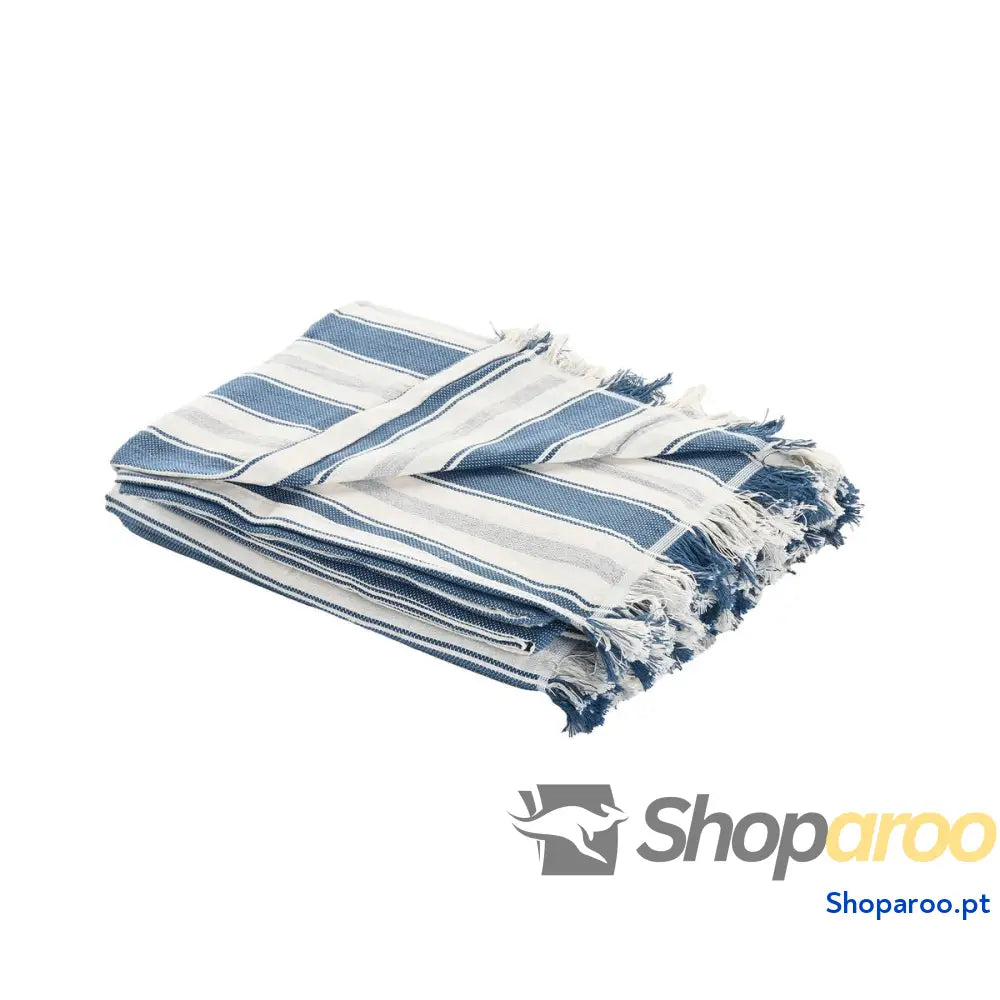 Colchas Home ESPRIT Azul Cinzento