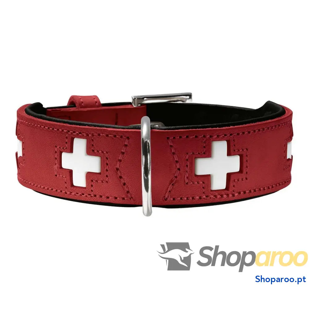 Coleira para Cães Hunter Swiss Vermelho/Preto (41-49 cm)