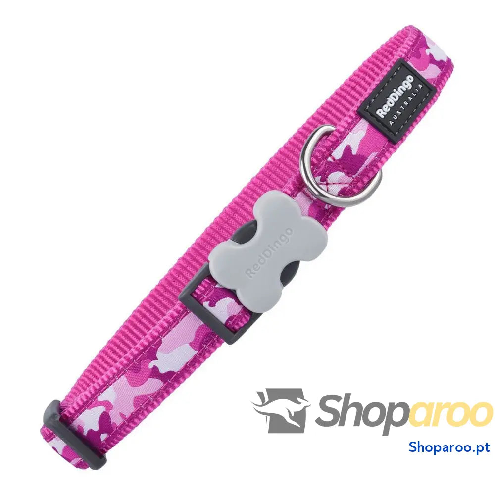 Coleira para Cães Red Dingo Fúcsia Camuflagem (1,5 x 24-36 cm)