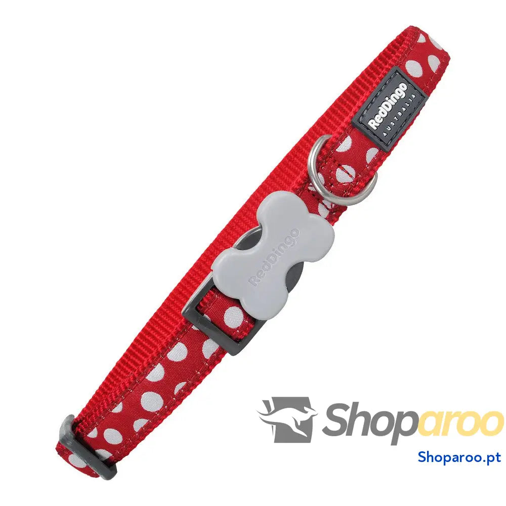 Coleira para Cães Red Dingo Lunares (2 x 31-47 cm)